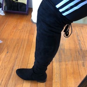 Over the knee black boots